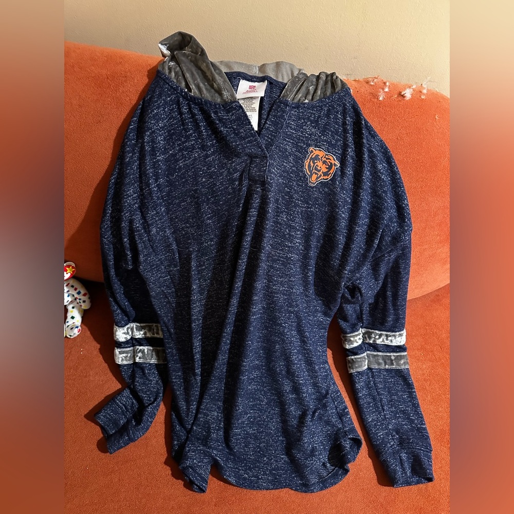 NFL Chicago Bears Heathered Navy Pullover